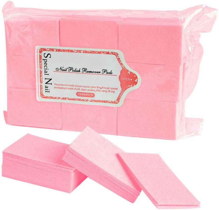 600 Disposable Nail Art Gel Polish Remover Pads – Soft Cotton Manicure Wipes