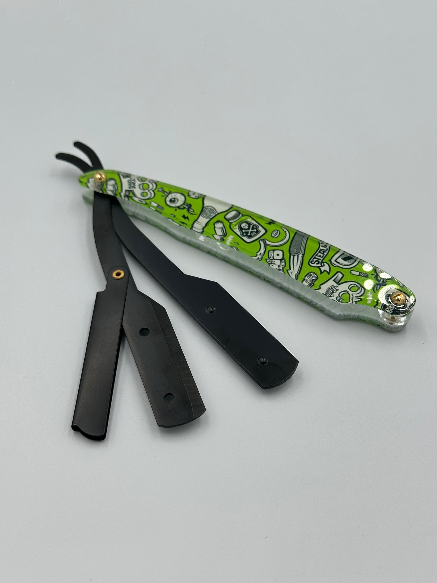 Glass Handle Straight Razor