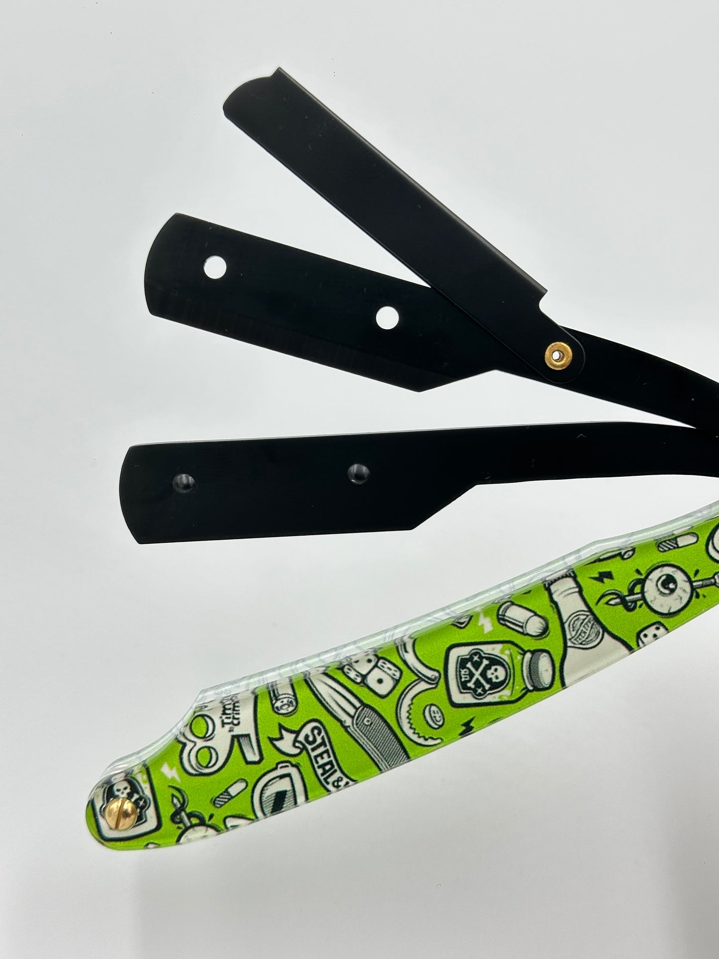 Glass Handle Straight Razor