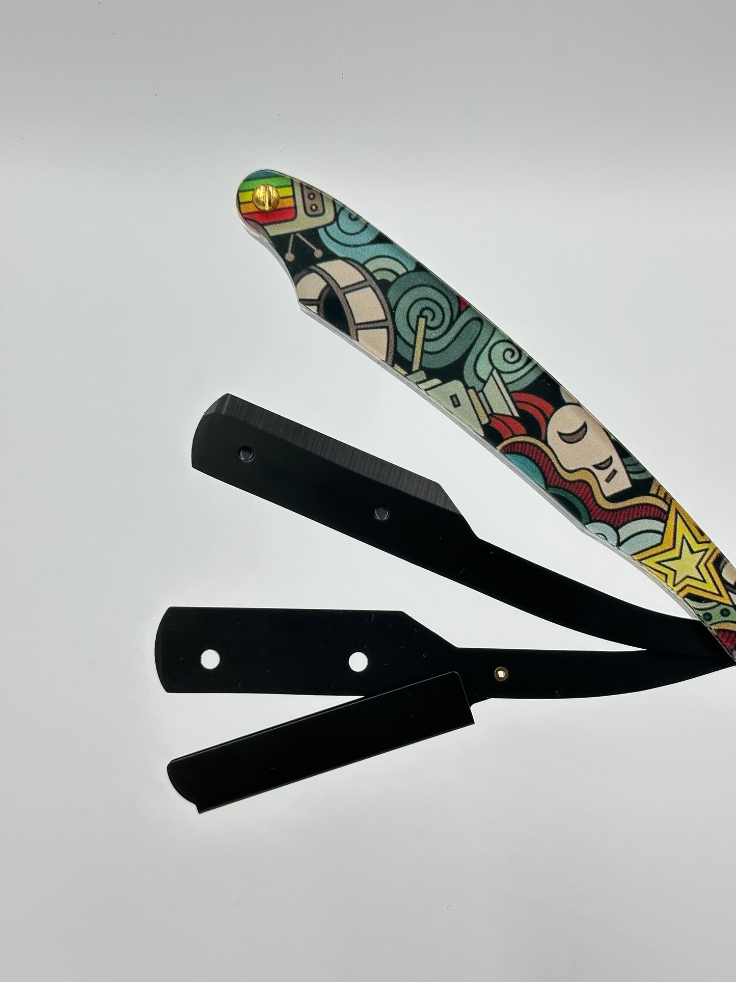 Glass Handle Straight Razor